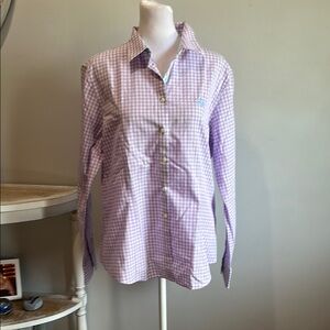 [Brooks Brothers] Purple Checkered Button-Up Shirt - Size 14